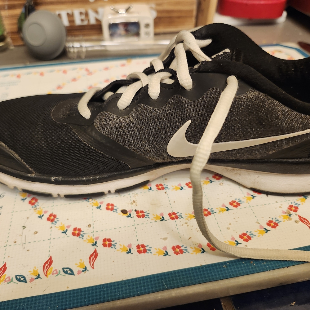 Womens Nike Black and White Athletic Shoes